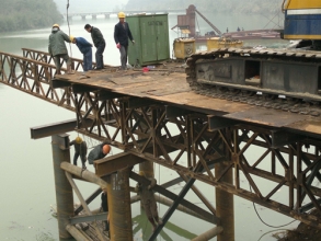 钢面桥施工过程